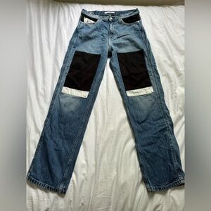 Calvin Klein Medium blue jeans with patches, Italian denim, Size 30x30